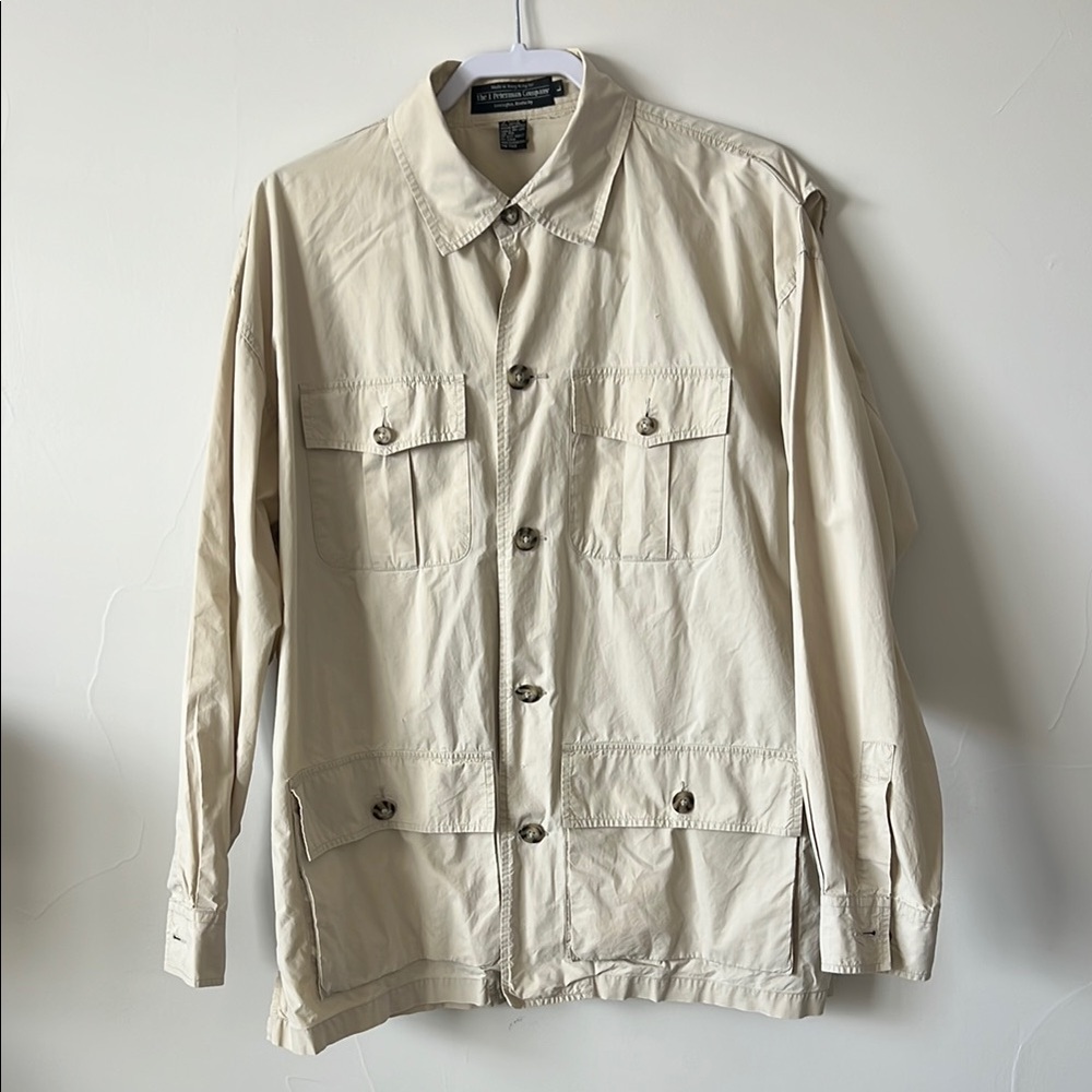 Vintage J Peterman Beige Button-Up Jacket